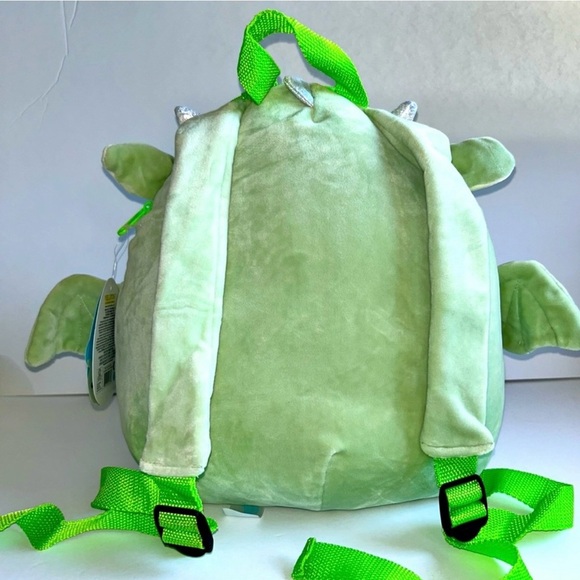 Squishmallow Drew Green Dragon Backpack. BNWT - Picture 4 of 9